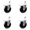 Service Caster 5 Inch SS Phenolic Swivel 10mm Threaded Stem Caster Set Total Lock Brake SCC SCC-SSTSTTL20S514-PHS-M1015-4 - alternate 3